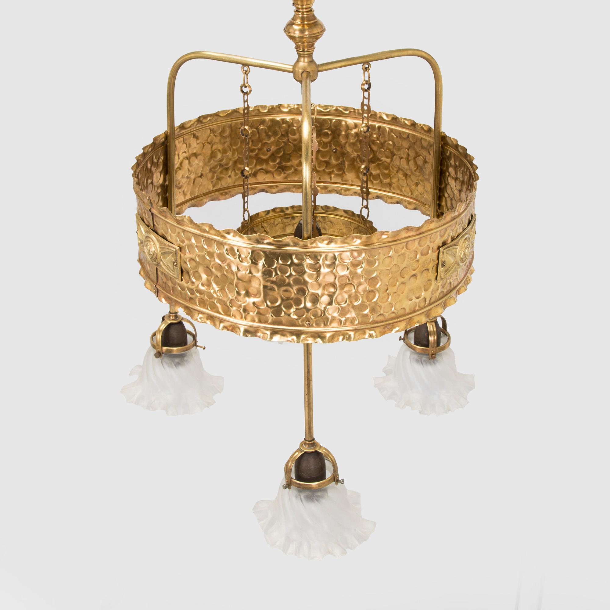 An early 20th century pendant light.