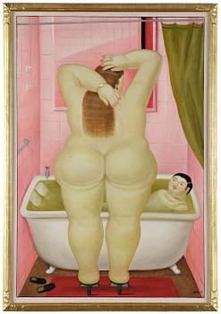 Fernando Botero, "El cuarto de baño".