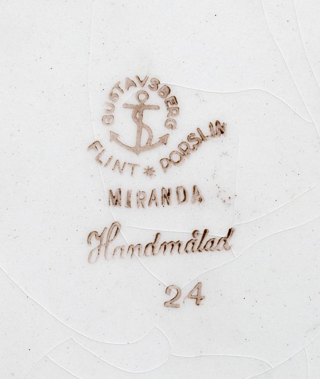 SERVIS, 34 delar, flintgods, "Miranda", Gustavsberg.