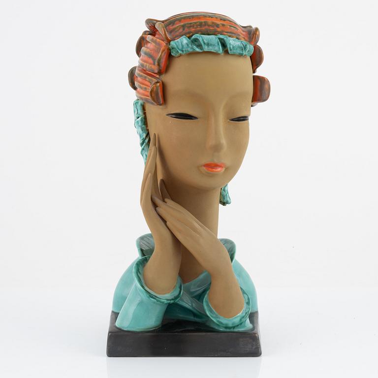 Kurt Goeble, an earthenware figurine, Goldscheider, Austria, 1930's/40's.