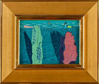 WALDEMAR LORENTZON, olja på pannå, signerad, daterad á tergo 1970.