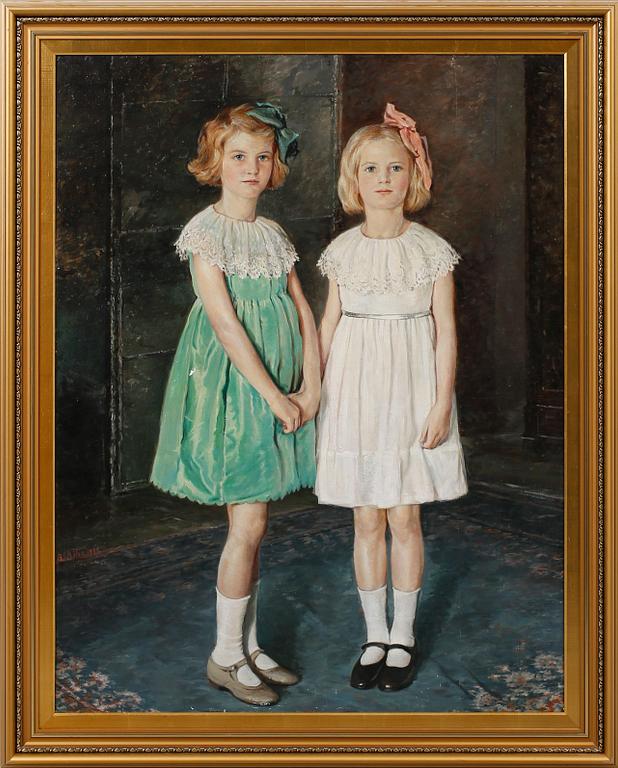 OIDENTIFIERAD KONSTNÄR, olja på duk, signerad B Sathe? och daterad 1912.