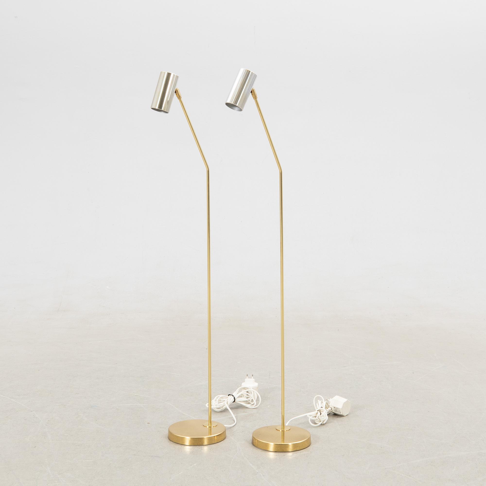 Golvlampor ett par Bergboms 1900-talets senare del.