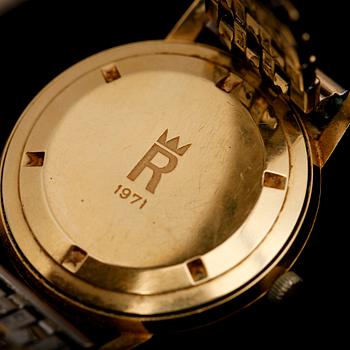 HERRARMBANDSUR, 18 k guld, Perfecta Automatic, 1970-tal.