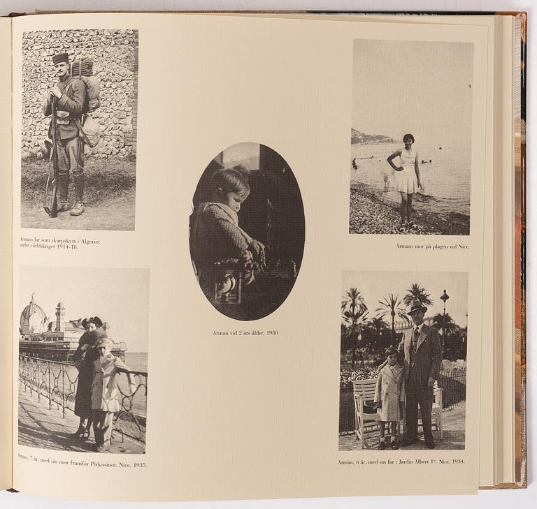 Arman (Armand Pierre Fernandez), FERNANDEZ ARMAN, a book and two signed and numbered lithographs 62/100.