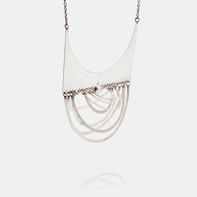 Tapio Wirkkala, halsband,"Halvmåne", N Westerback Helsingfors, 1972, sterling.
