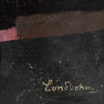 SIXTEN LUNDBOHM, olja på pannå, sign.