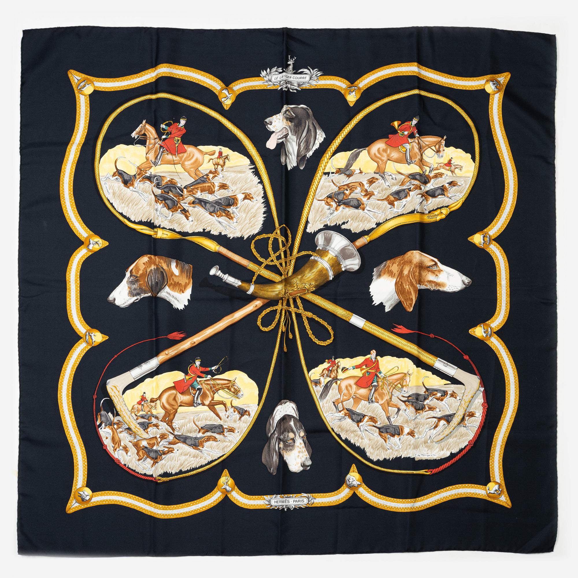 Hermès, scarf, "Le Laisser courre".