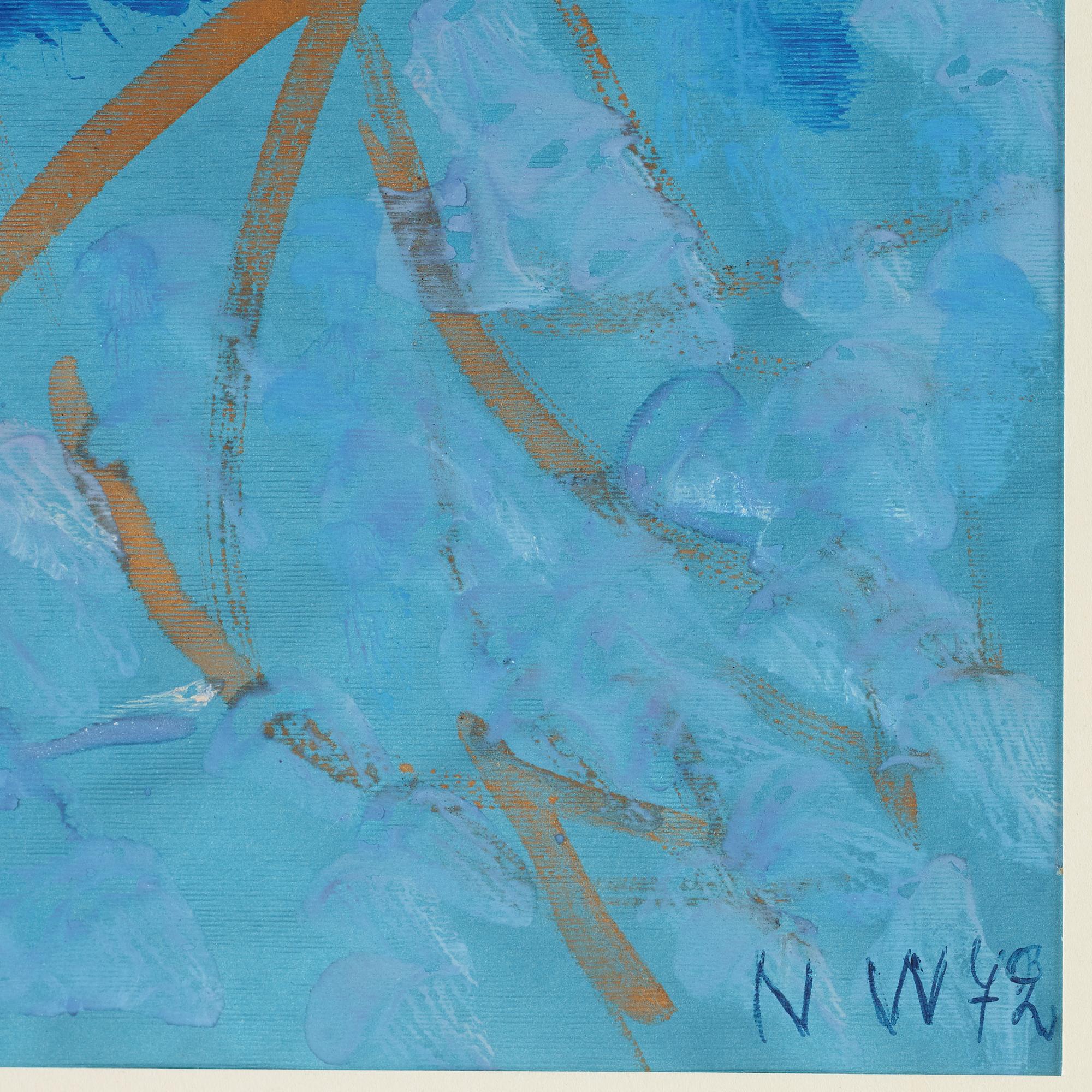 NELL WALDEN, mixed media on paper, signed and dated -72.