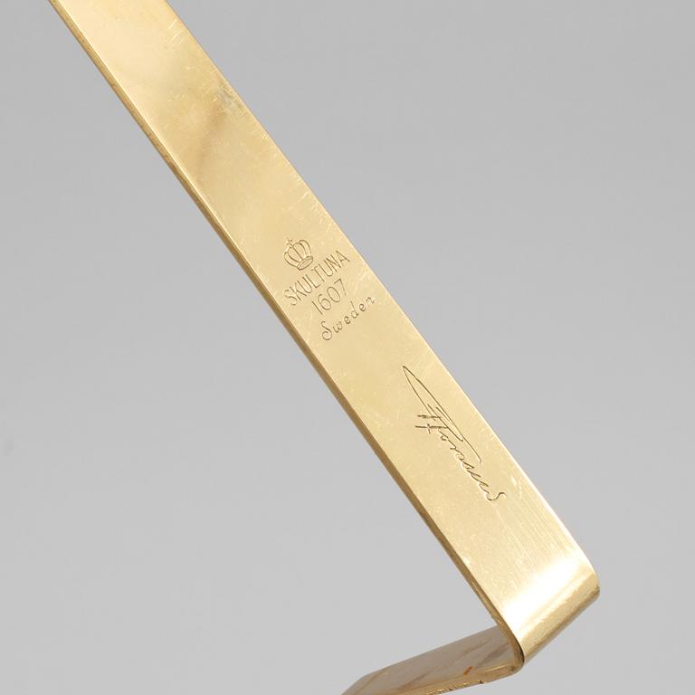 VÄGGLJUSSTAKAR, två par, mässing, "Pendel", Pierre Forsell, Skultuna, 1900-talets andra hälft.