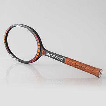 Tennis racket, Donnay. Signed by Björn Borg, customized Donnay Borg Pro, 395 g.