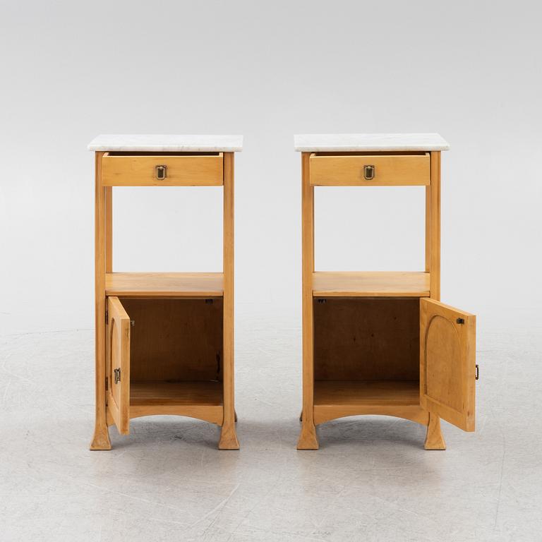 A pair of nightstands, 20th century.
