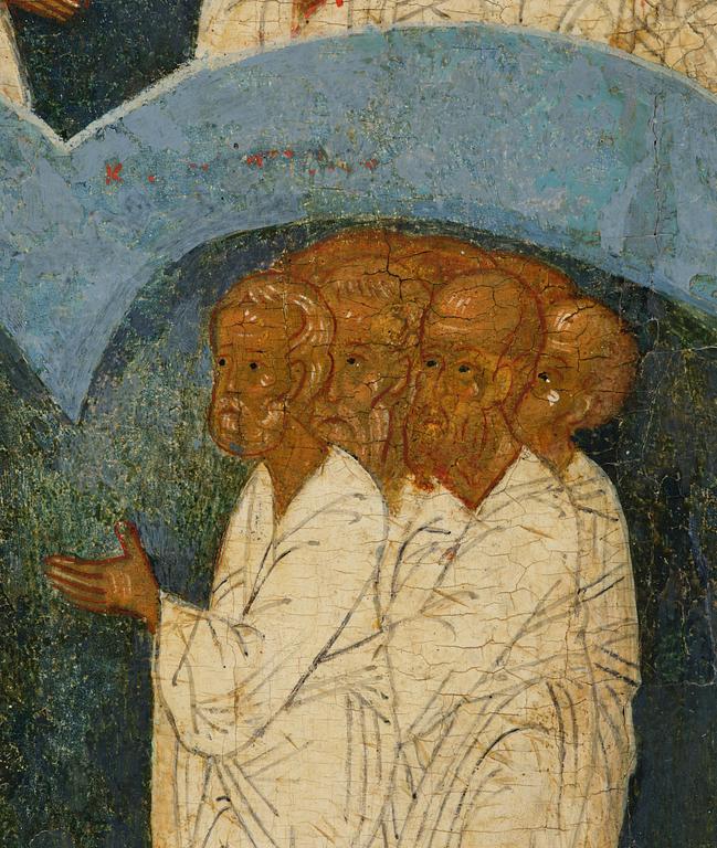 Ikon, "Alla heligas sabbat", Novgorodskolan ca 1500.