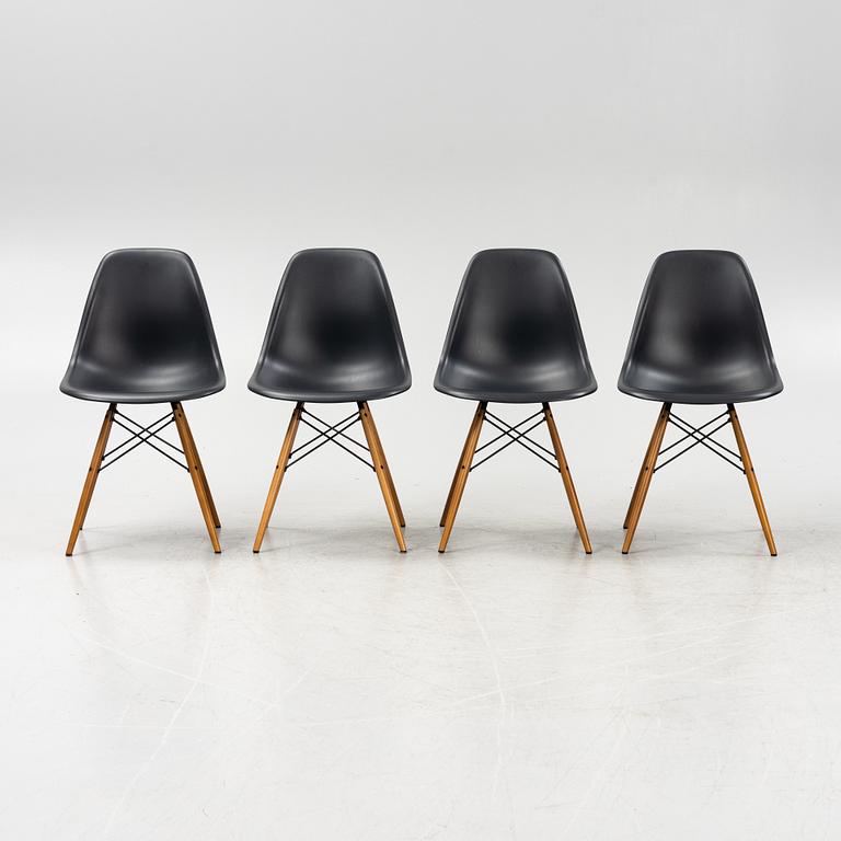 Charles & Ray Eames, four 'Plastic chair DSW', Vitra, 2017.