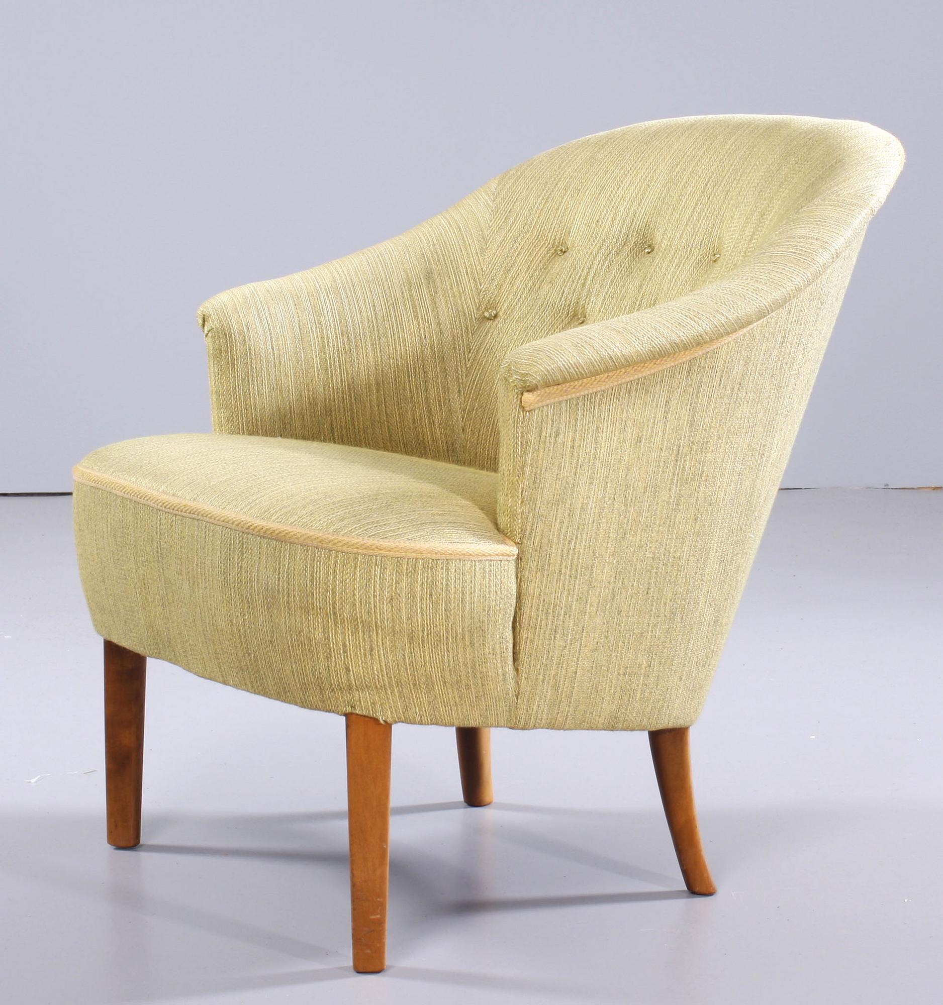 FÅTÖLJ, Carl Malmsten, AB O.H Sjögren, Tranås.