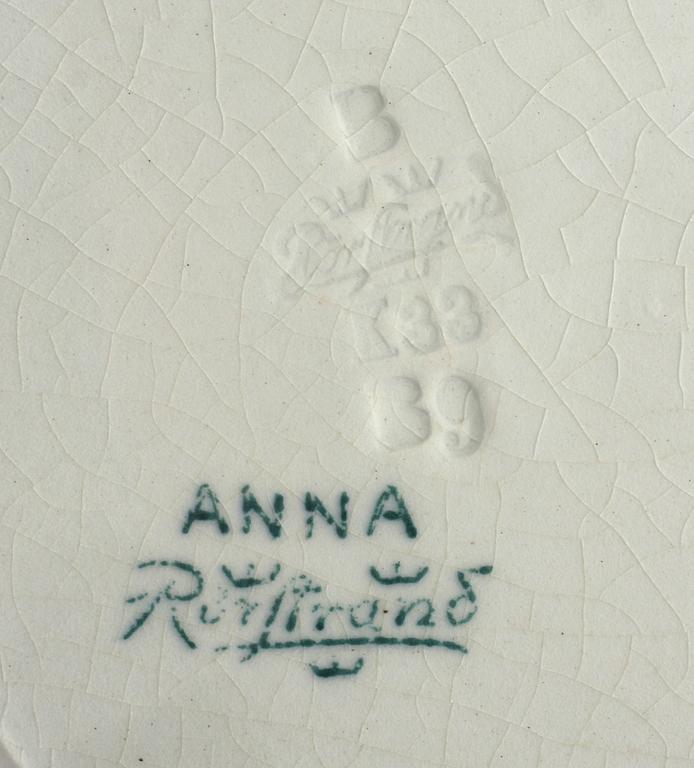 SERVISDELAR, 22 st. Flintgods, "Anna", Rörstrand.