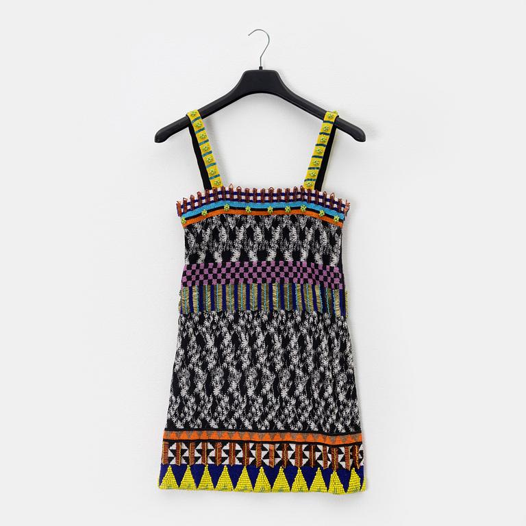 Missoni, a pearl embroidered dress, size 38.