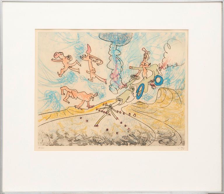 Roberto Matta, etching signed and numbered 98/100.