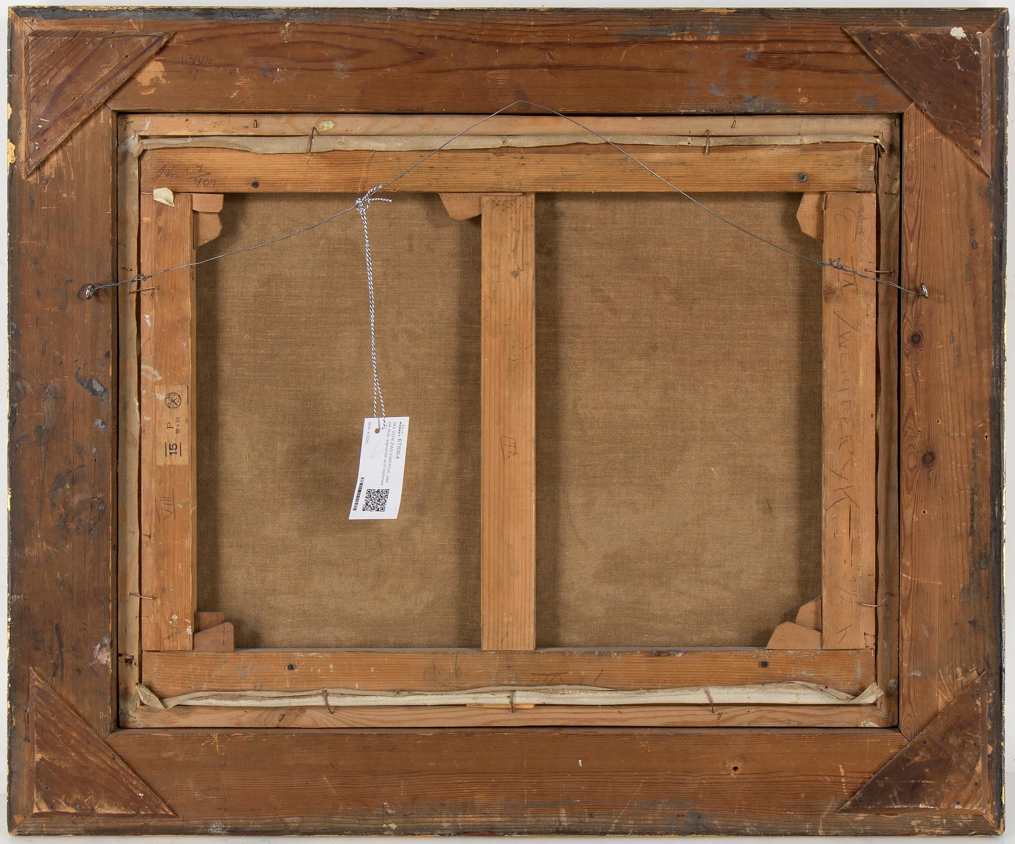 BO VON ZWEIGBERGK, olja på duk, signerad och daterad -27.