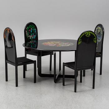 BJÖRN WIINBLAD, a five-piece dining suite from Rosenthal, Germany, 1976. Printed signature, numbered 112/300.