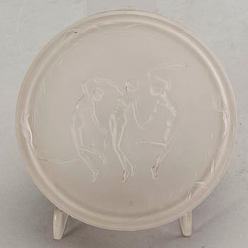 Powder box possibly R Lalique 1910/20s glass.