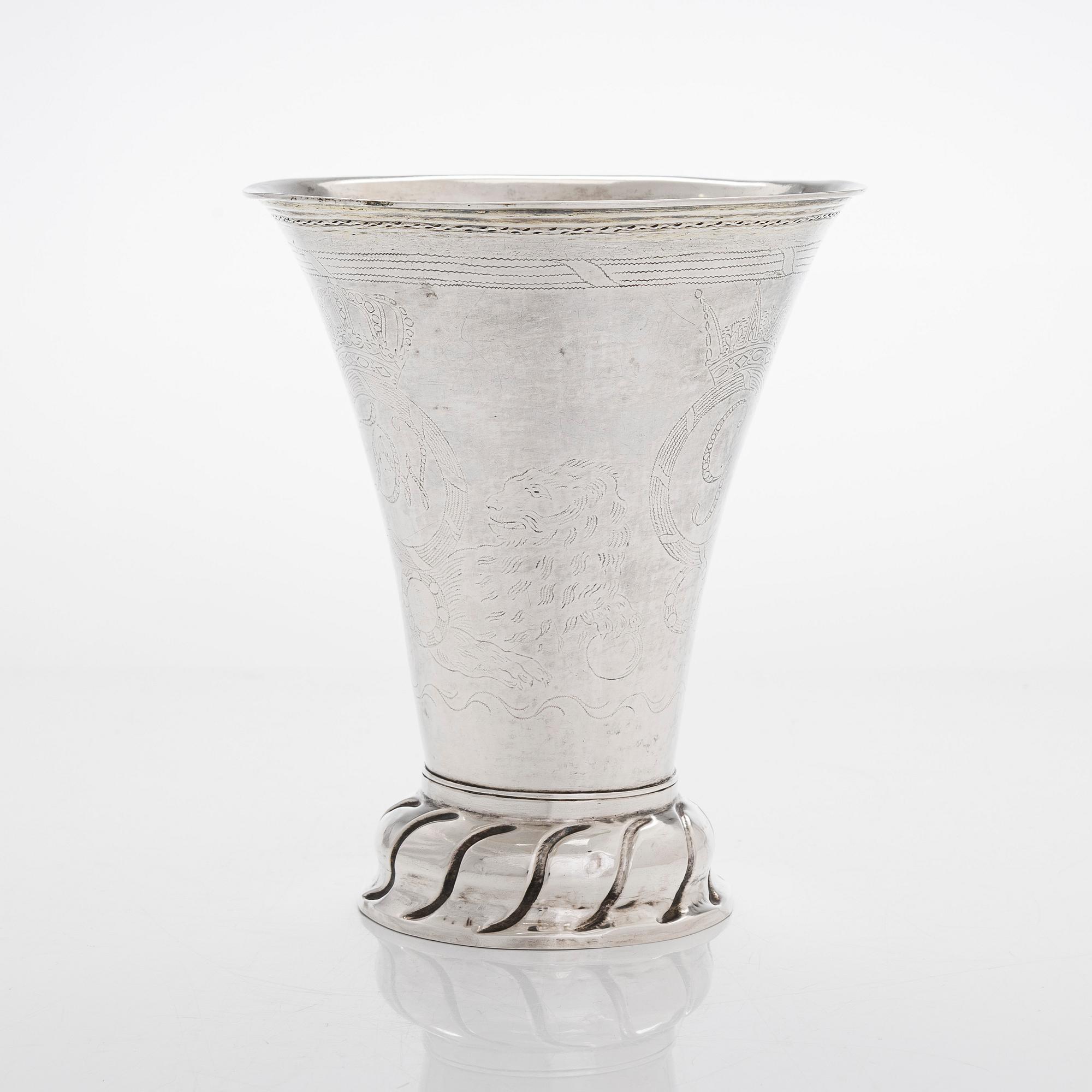 A Swedish silver beaker by Anders Johan Lignell, Sundsvall, 1800.