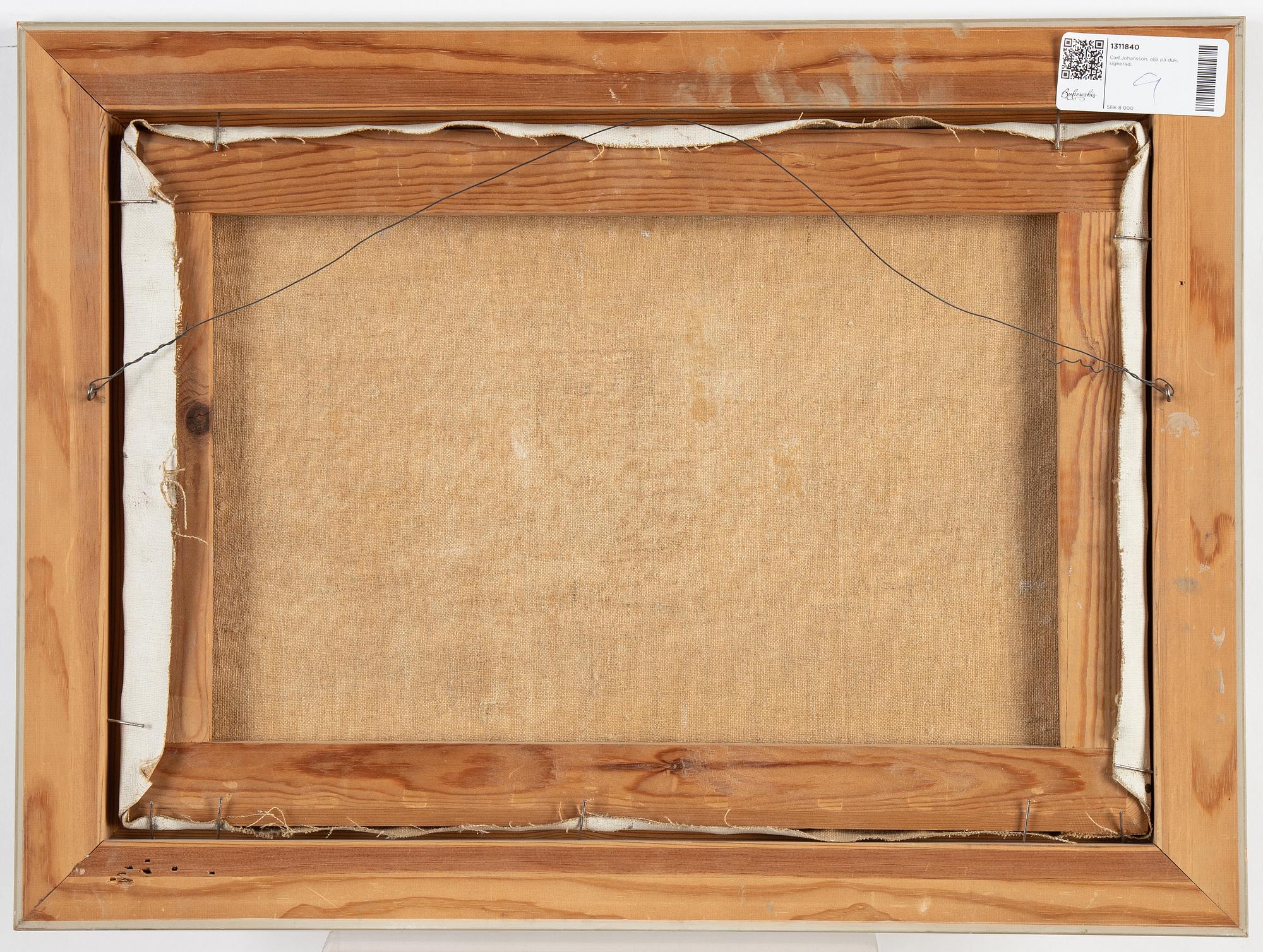 Carl Johansson, oil on canvas, signed and dated 1928.