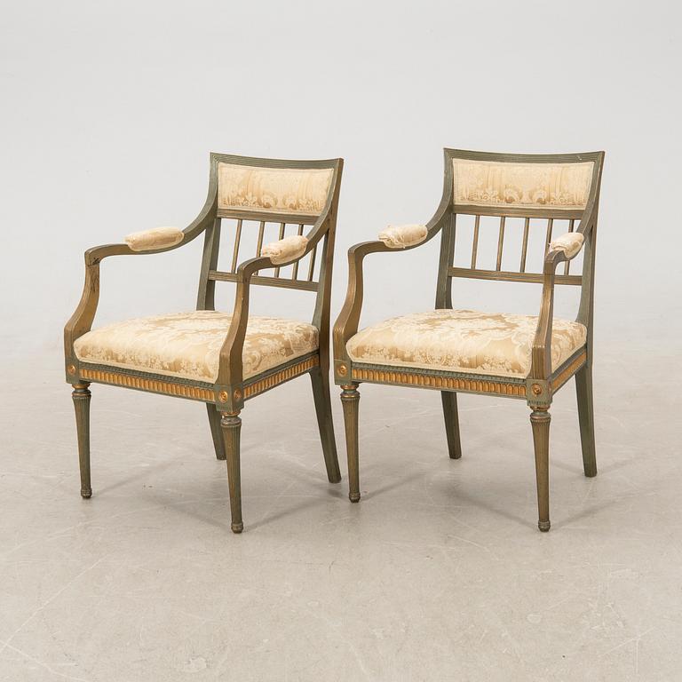 Salon group 3 pcs Gustavian style first half of the 20th century.
