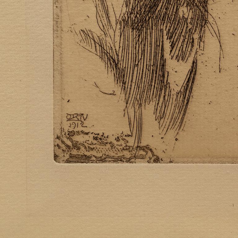 ANDERS ZORN, etching, 1912, III state of III, signed in pencil.