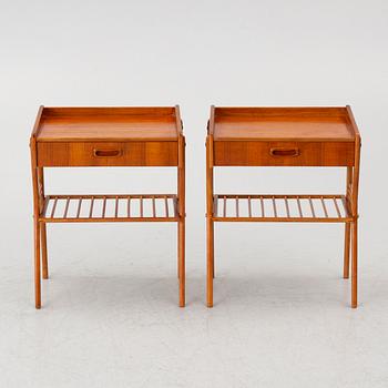 Bedside tables, a pair, 1950s/60s.