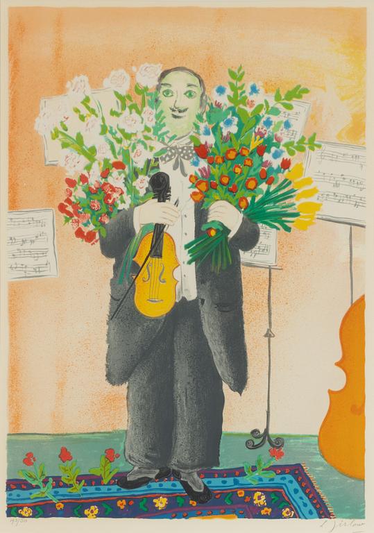 Lennart Jirlow, "Violinist with Flowers".