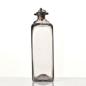 A Swedish glass flask, Limmareds glass manufactory, late 18th century/early 19th century.