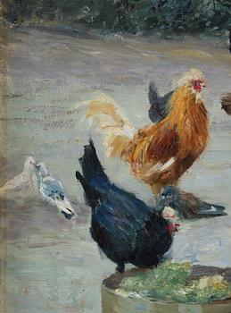 Carl Trägårdh, Pecking chickens.