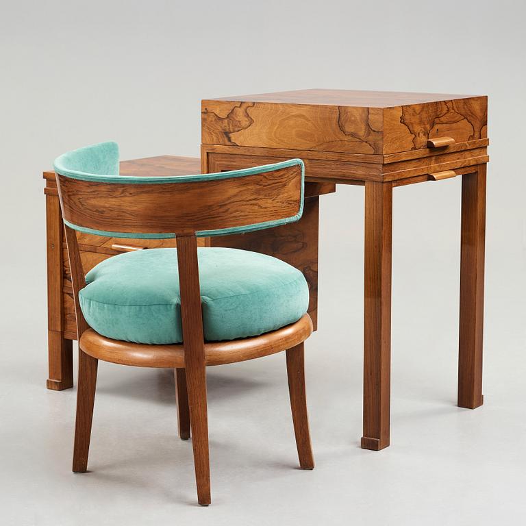 Carl Hörvik, a desk with chair, Nordiska Kompaniet, Sweden, ordered for the 1930 Stockholm Exhibition.