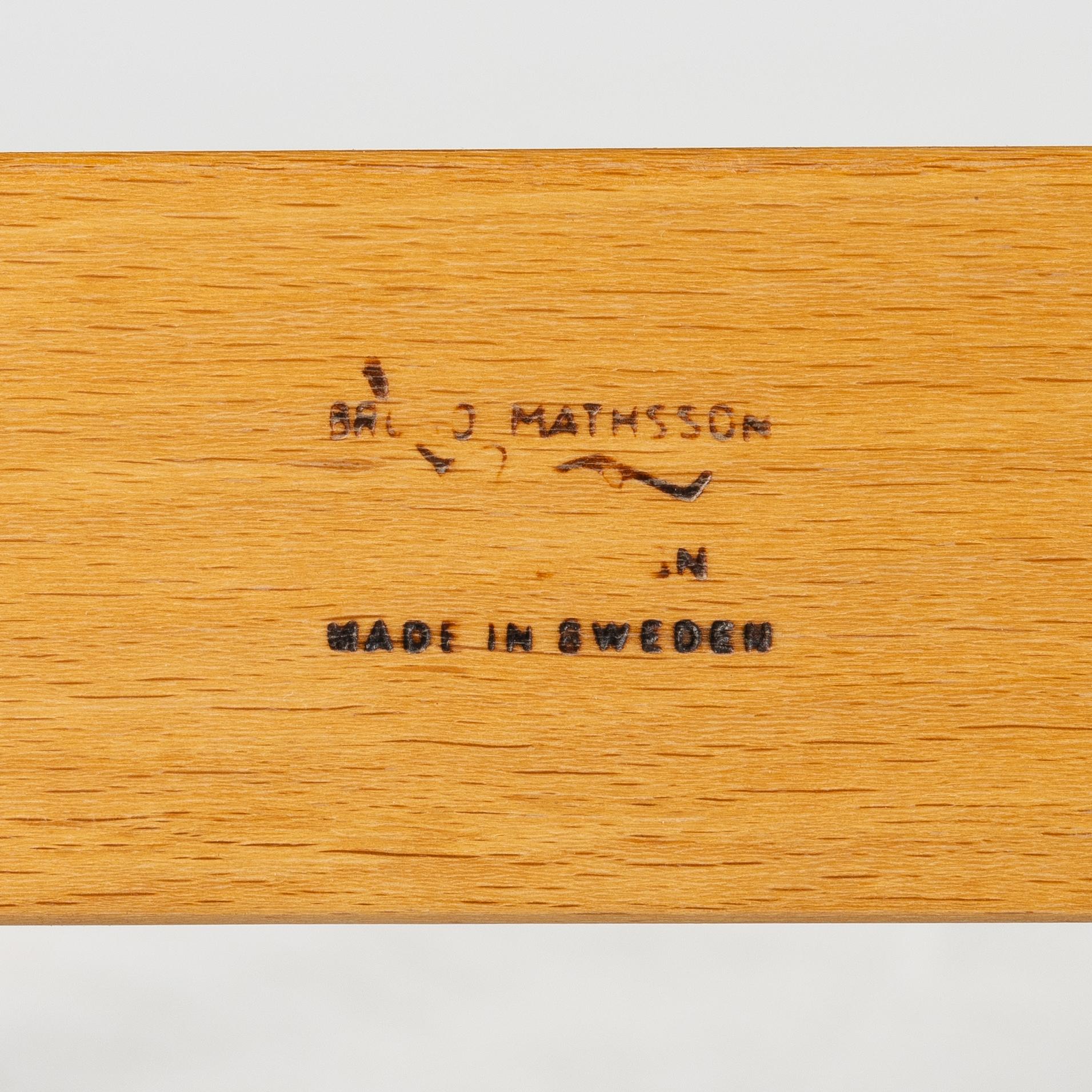 Bruno Mathsson, armchair, "Mina", Mathsson International, second half of the 20th century.