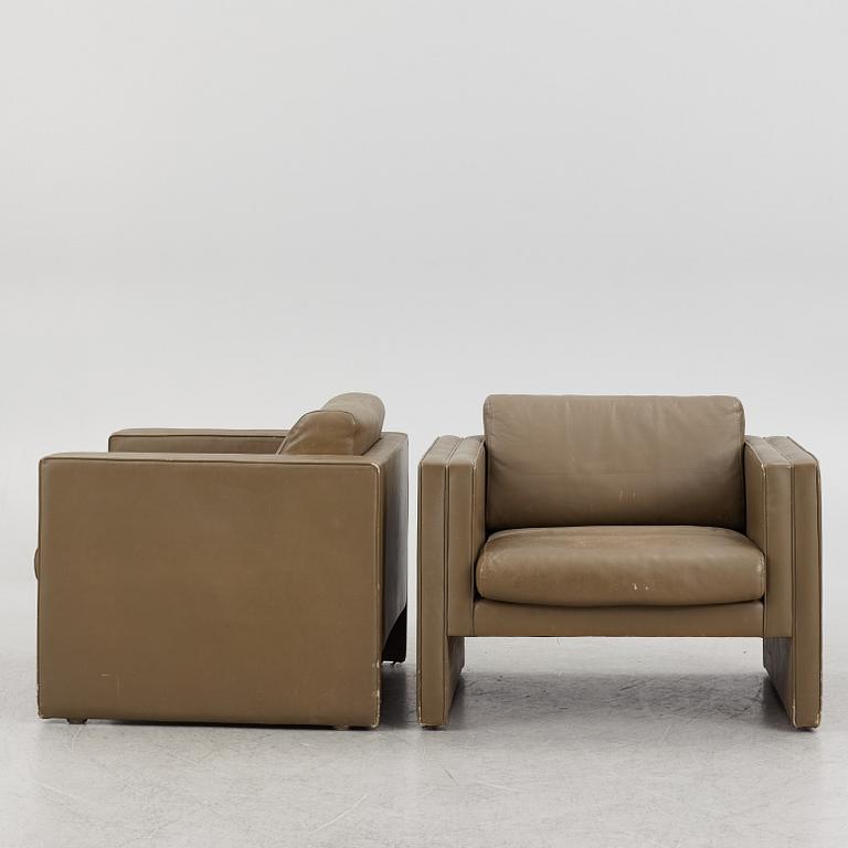 Jürgen Lange, fåtöljer, ett par, "Studio", Walter Knoll, Tyskland.