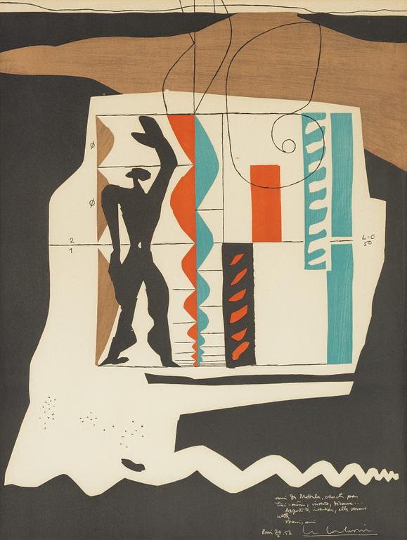 Le Corbusier, lithograph in colours, 1956, signed in print.