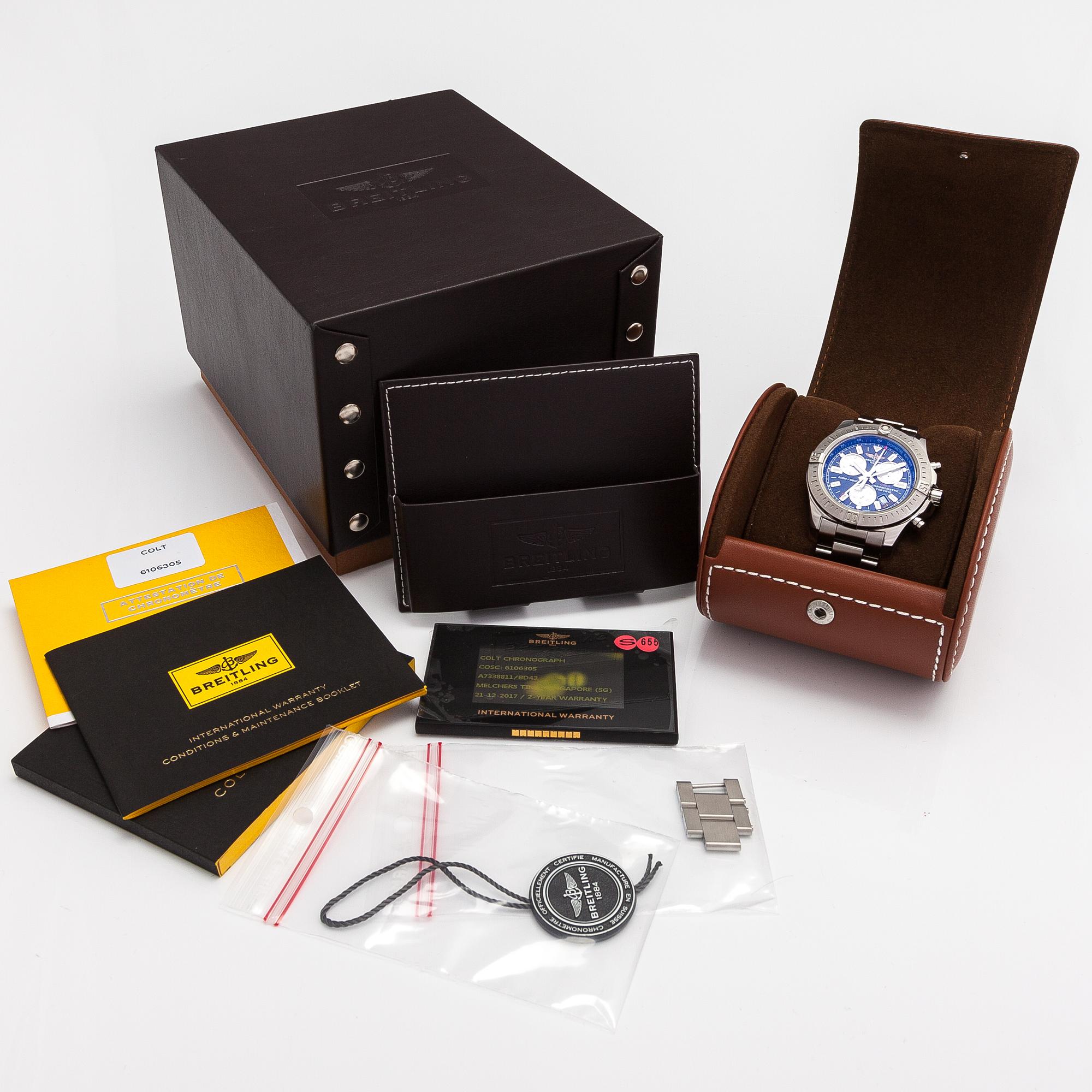 BREITLING, Colt, Chronometer, armbandsur 44 mm.