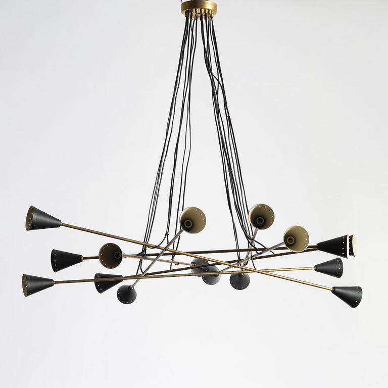 Taklampa, Sputnikmodell, Italien, 1900-talets andra hälft.