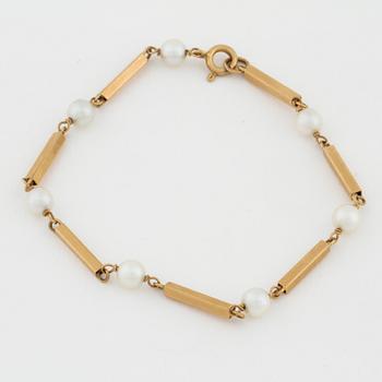 ARMBAND, med odlade pärlor, Torsten Rydén Borås, 1964.