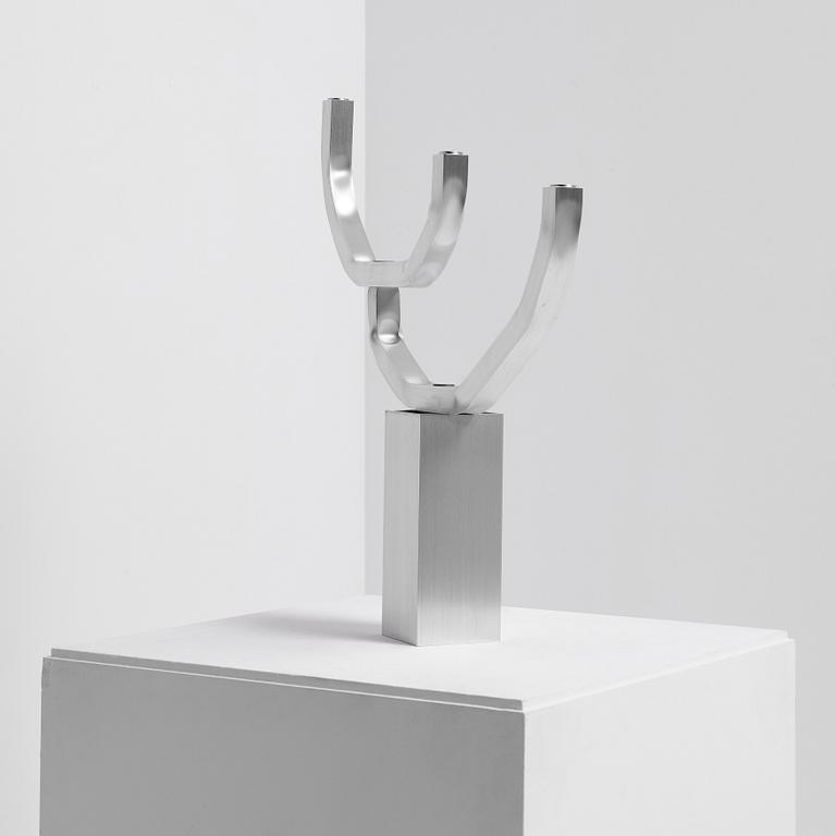 David Taylor, kandelaber, unik, "Aluminium Candelabra 3", Studio Mellösaverken, Sverige, 2025.