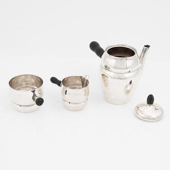 Georg Jensen, a sterling silver three piece coffee service, model 1 and 1B, Denmark, 1925-30.