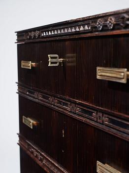 Axel Einar Hjorth, a macassar ebony chest of drawers, Nordiska Kompaniet, 1928, exhibited at the World's Fair in Barcelona 1929.