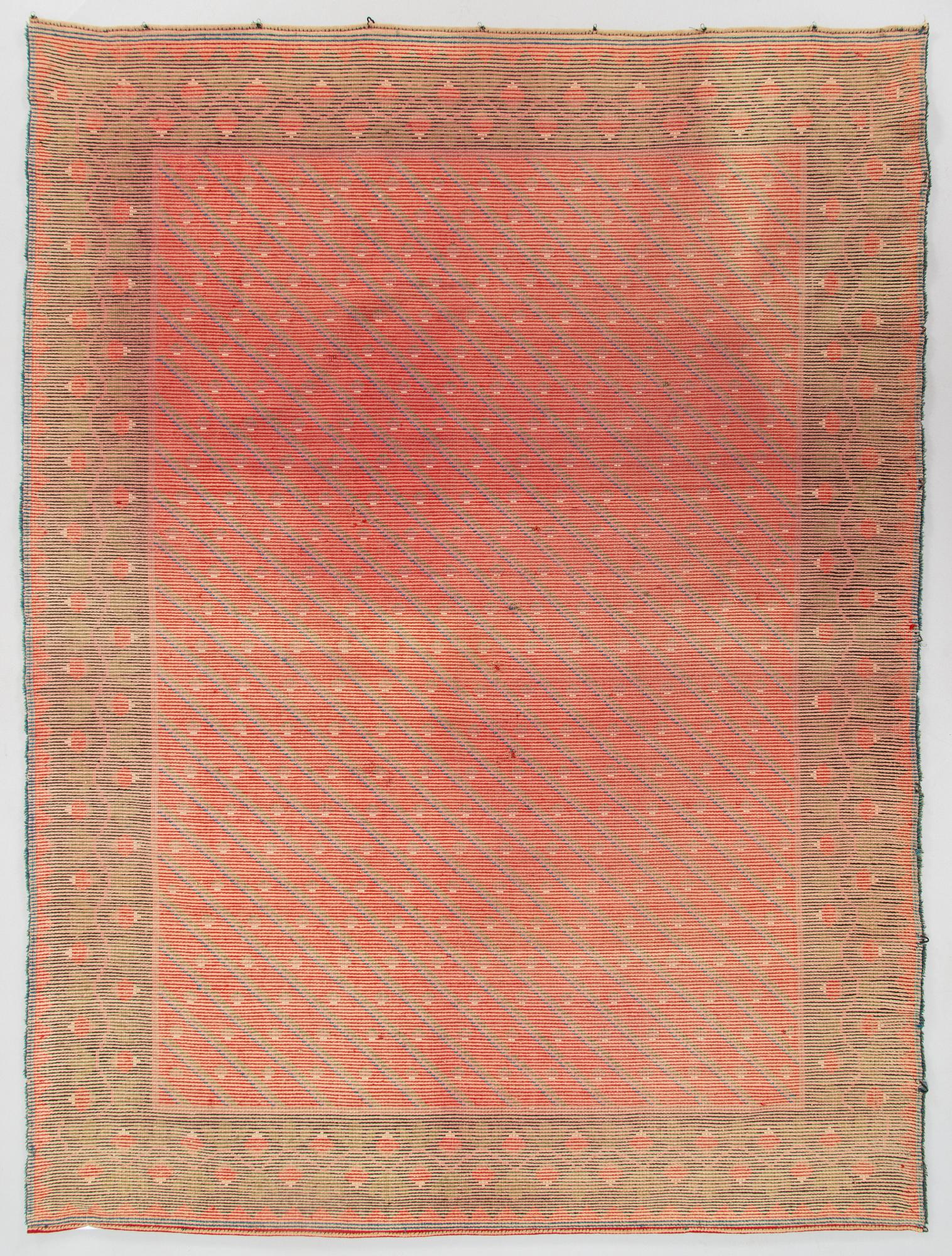Ryijy /ryijymatto,  1800-luvin loppupuoli. Noin 190 x 140 cm.