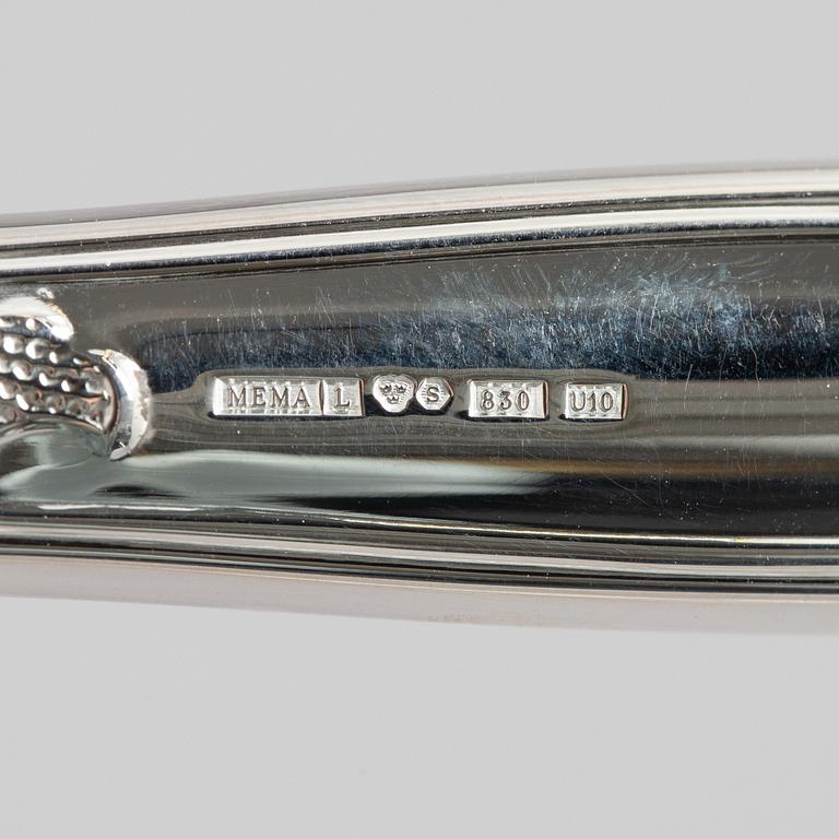 A silver cutlery, model 'Sachsisk', mostly Cohr, Denmark (100 pieces).