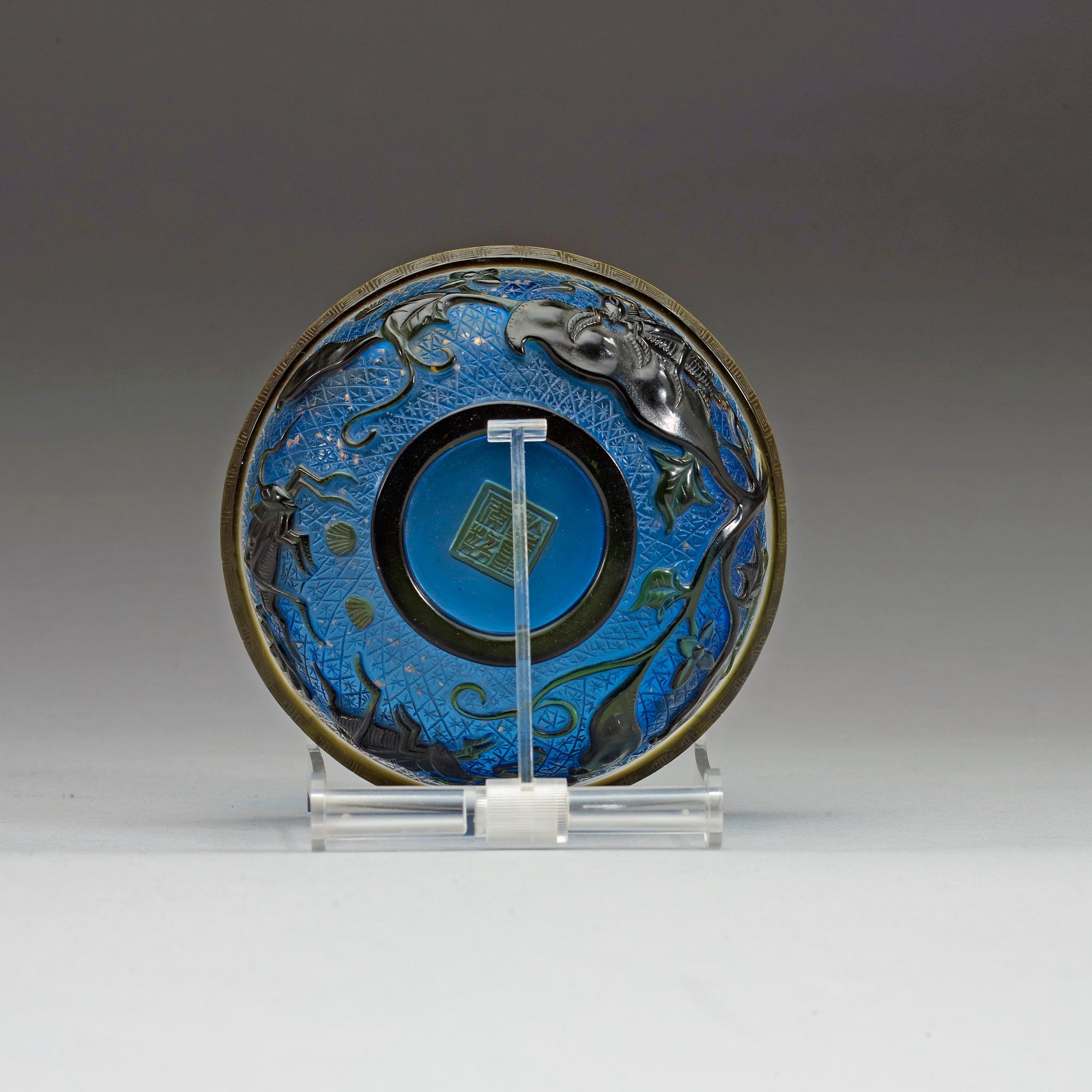 A Glass bowl, Qing dynasty (1644-1912).