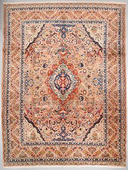 A KASHMAR RUG, 394 x 292 cm.