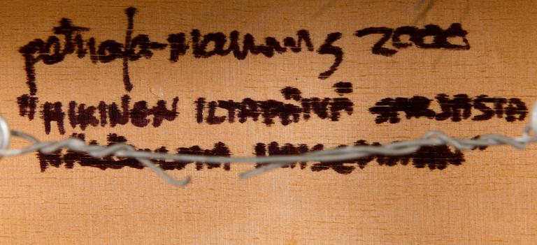 PETRI ALA-MAUNUS, oil on canvas, laid on board, synthetic fur, a tergo signed and dated 2000.