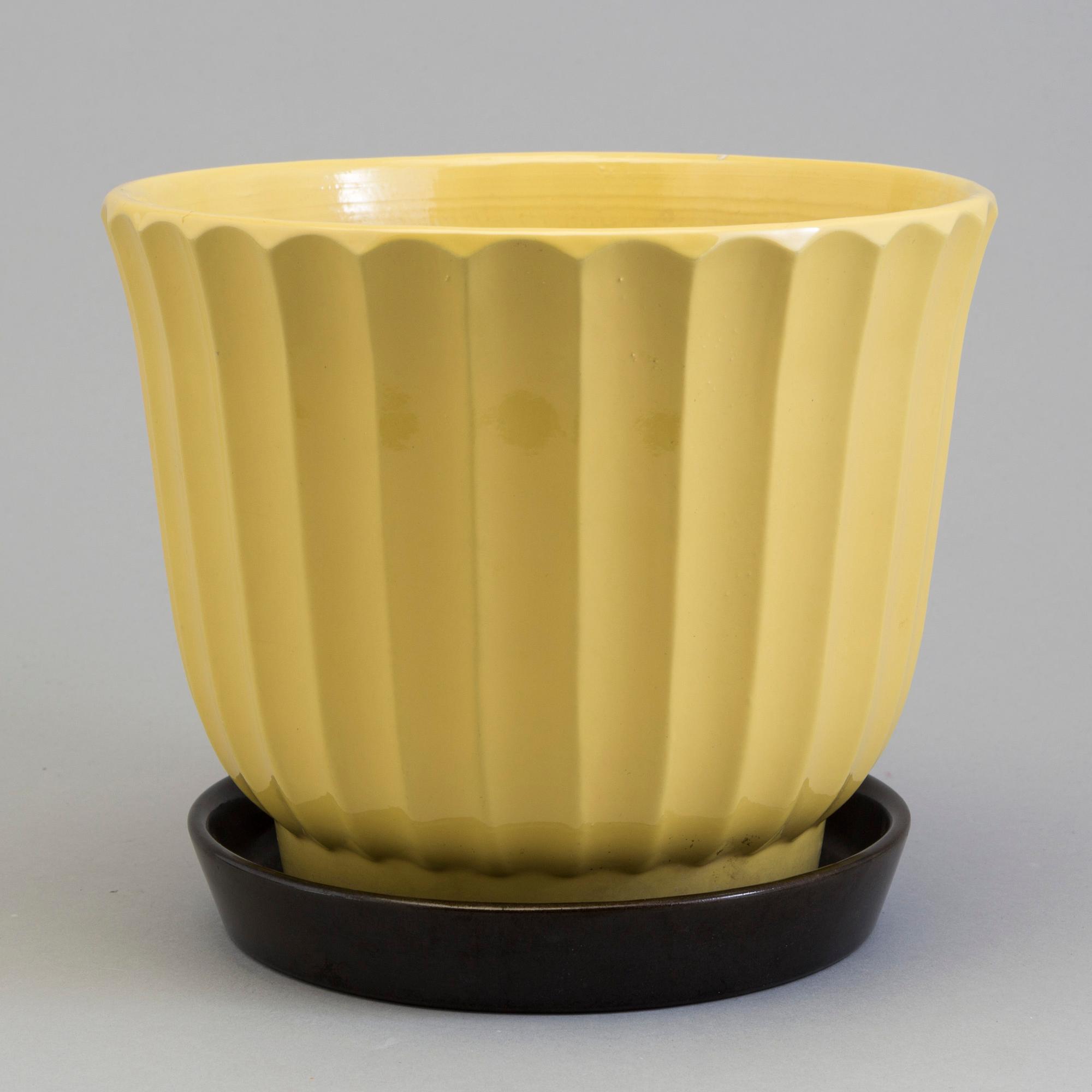 EWALD DAHLSKOG, ytterfoder samt underfat, fajans, "Tellus", Bo Fajans, 1930/40-tal.