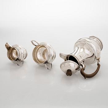 Kaffeservis, 3 delar, sterlingsilver, James Deakin & Sons, Sheffield 1931.